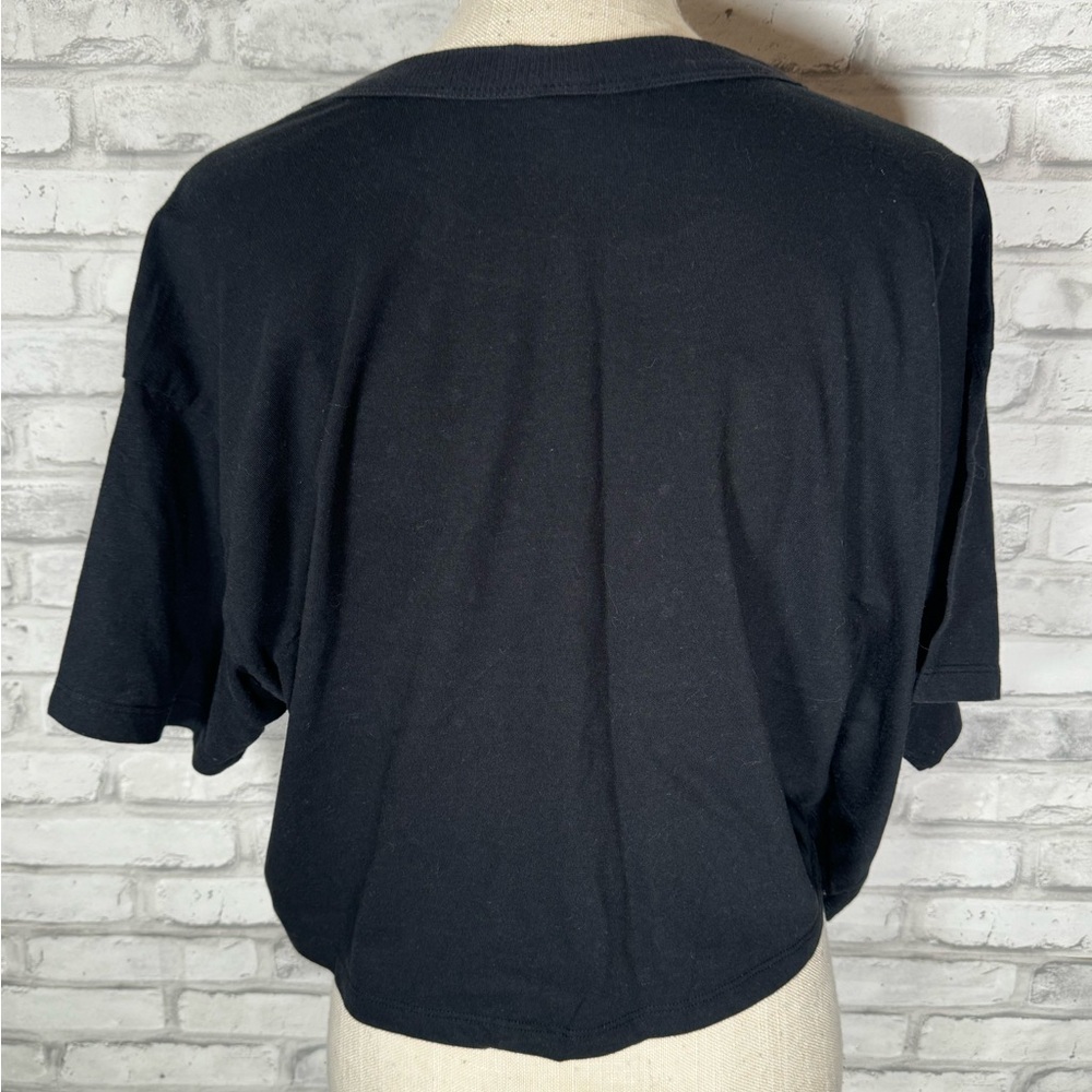 Wild Fable Black Polka Dot Rhinestone Crop Top Shirt Woman's 2X - Picture 4 of 7